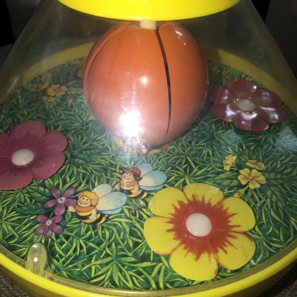 Vintage Rare‎ Spin Top Spinning Bumblebee Chicco 80's Toy Italy Bell Works Clean